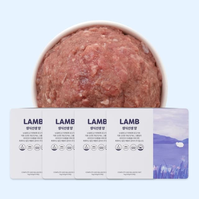 강아지 습식 사료 포옹 생식선생 양고기 4kg, 40% 적립 혜택 제공