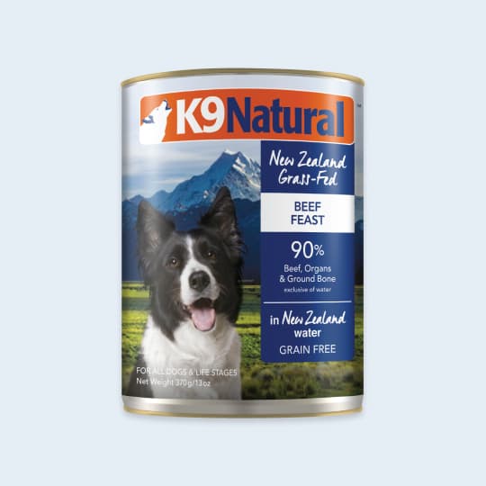 강아지 사료 K9 주식캔 소고기 370g, 27% 적립 혜택 제공