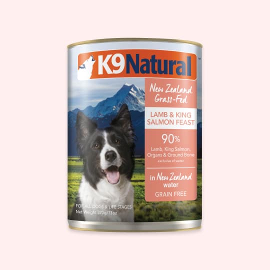 강아지 사료 K9 주식캔 램 살몬 370g, 27% 적립 혜택 제공