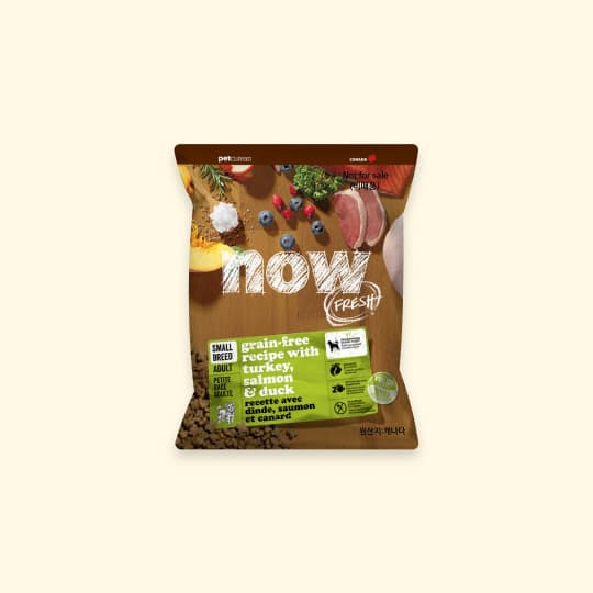 강아지 사료 나우 프레쉬 스몰브리드 키블 어덜트 맛보기용 샘플 40g, 22% 적립 혜택 제공