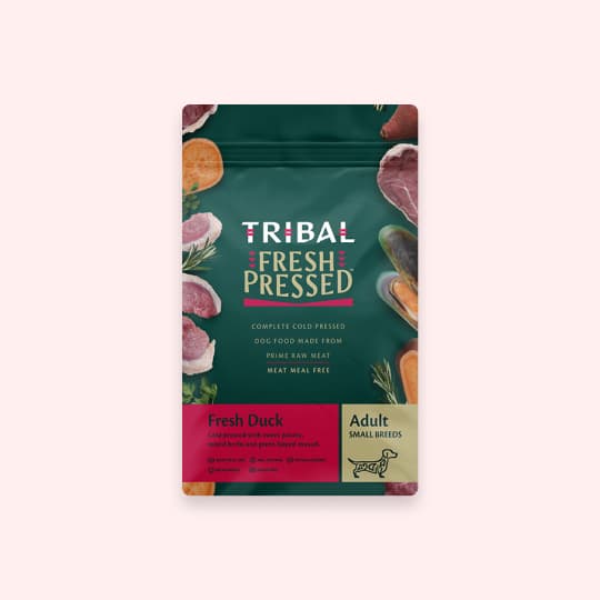 강아지 사료 트라이벌 프레쉬 프레스드 스몰사이즈 키블 오리 1.5kg, 25% 적립 혜택 제공