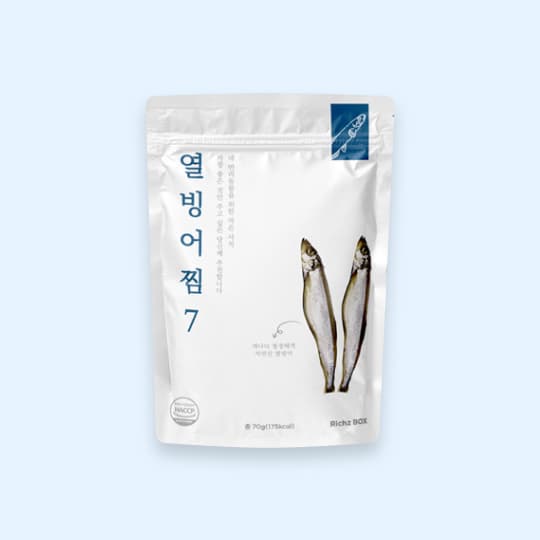 강아지 고양이 간식 리치즈박스 자연산 열빙어찜세븐, 25% 적립 혜택 제공