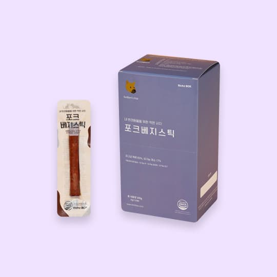 강아지 고양이 간식 리치즈박스 쫄깃 포크 베지스틱, 25% 적립 혜택 제공