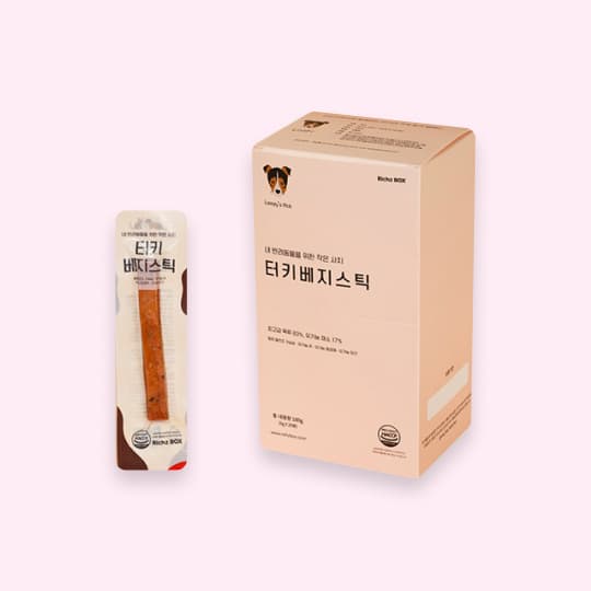 강아지 고양이 간식 리치즈박스 쫄깃 터키 베지스틱, 25% 적립 혜택 제공