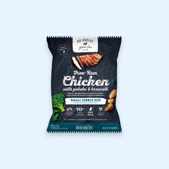 강아지 사료 고네이티브 스몰브리드 키블 치킨 맛보기용 샘플, 22% 적립 혜택 제공