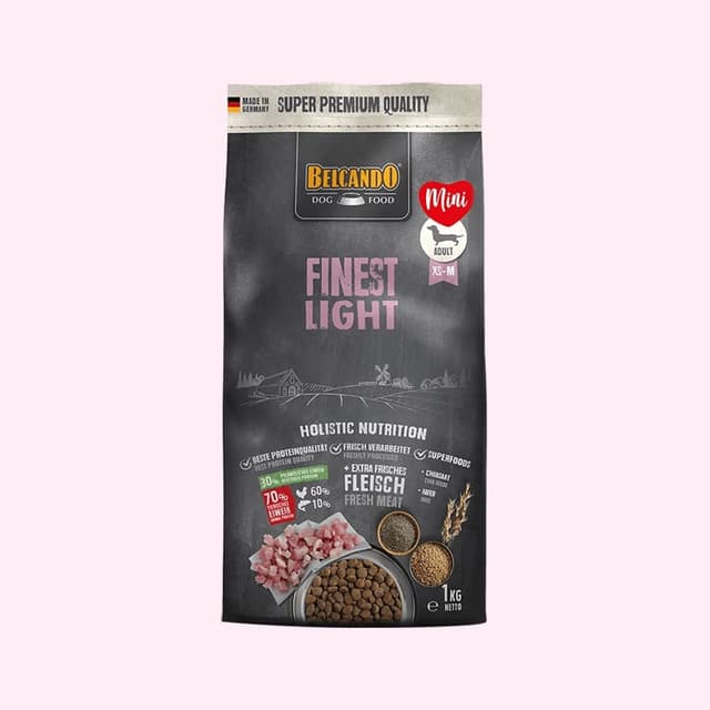 강아지 사료 벨칸도 클래식 파이니스트 키블 라이트 1kg, 28% 적립 혜택 제공