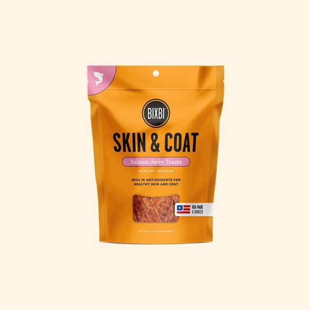 강아지 간식 빅스비 저키 스킨앤코트 연어맛 113g, 30% 적립 혜택 제공